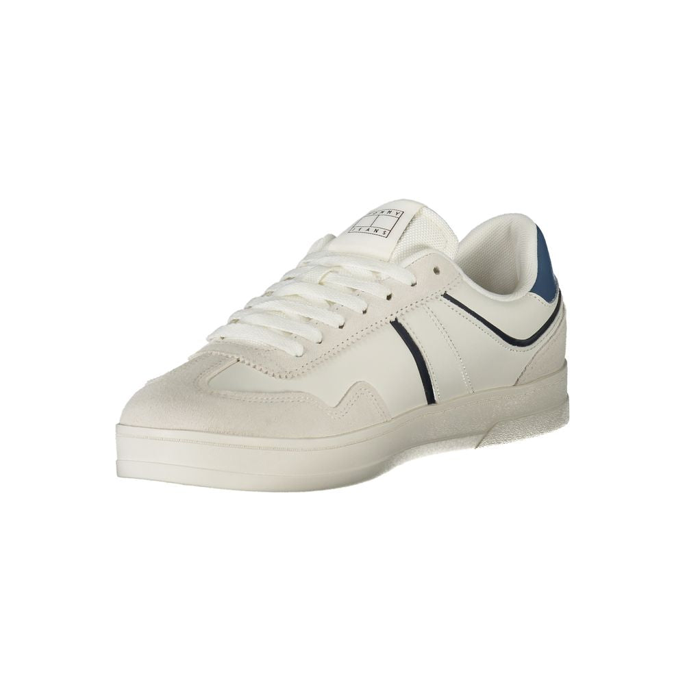 White Polyethylene Men Sneaker