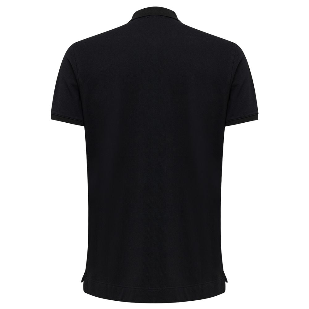 Black Cotton Polo Shirt