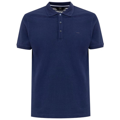 Navy Blue Cotton Polo Shirt