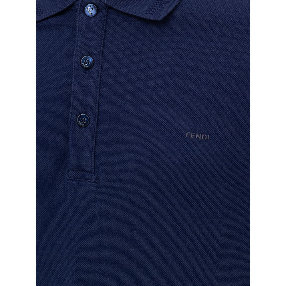 Navy Blue Cotton Polo Shirt