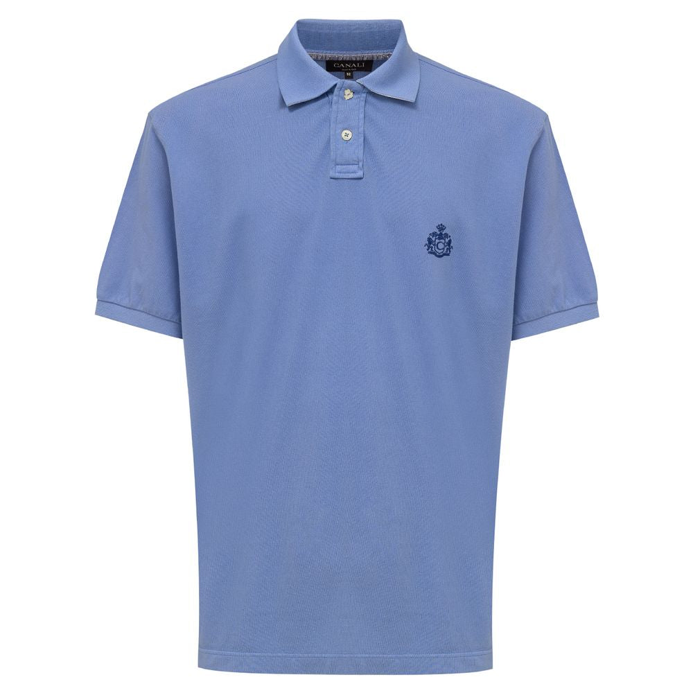 Polo de algodón azul claro