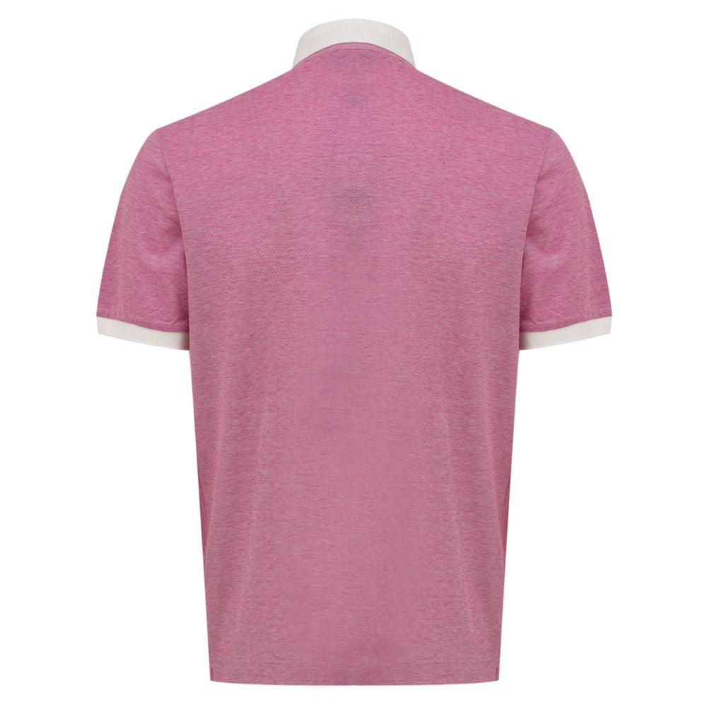 Pink Cotton Polo Shirt