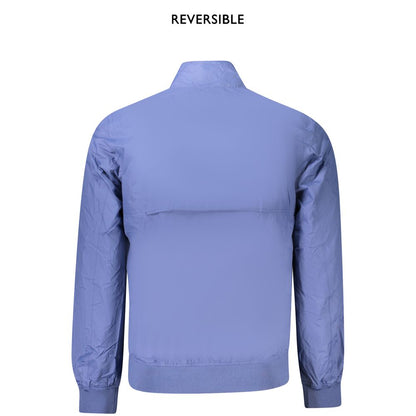 Blue Nylon Men Jacket