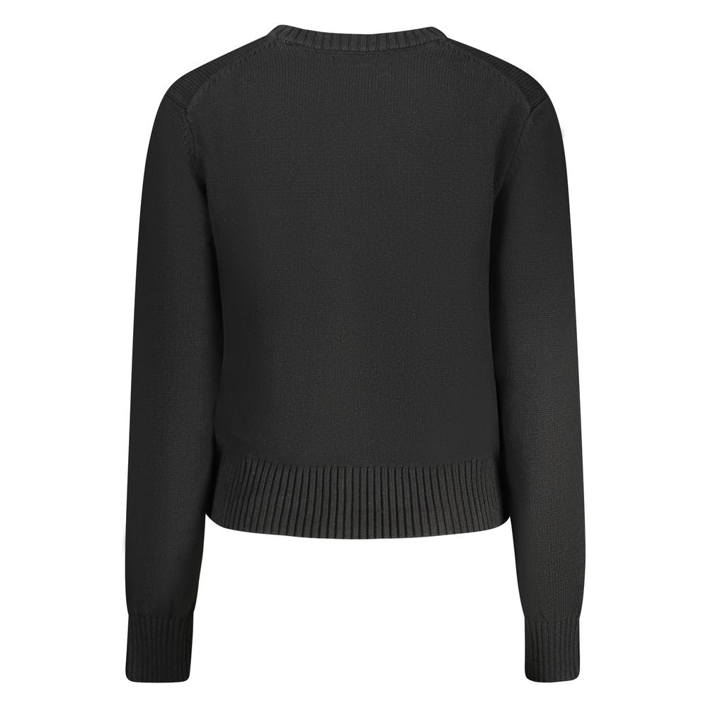 Black Cotton Women Sweater