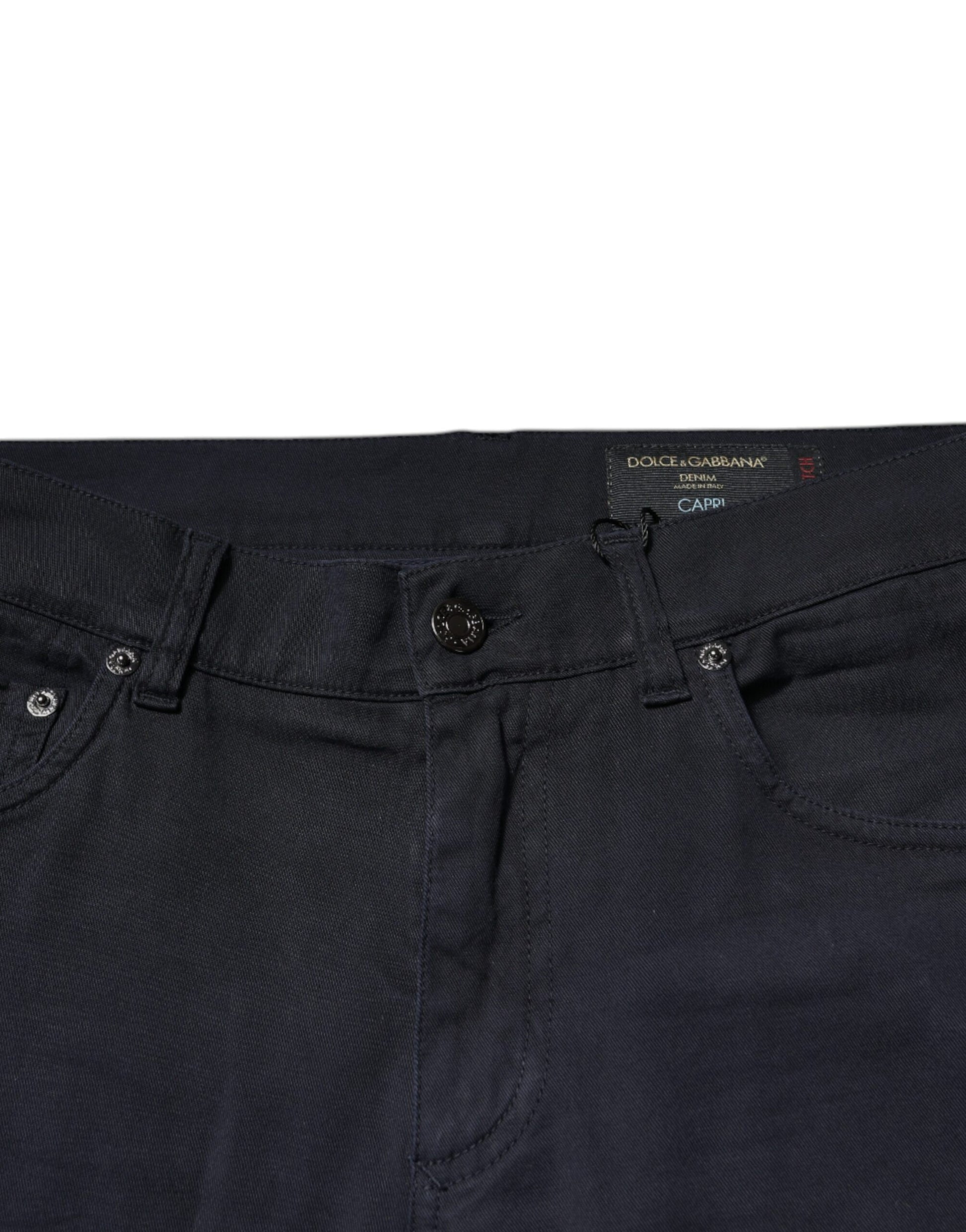 Black Logo Cotton Stretch Skinny Denim Jeans