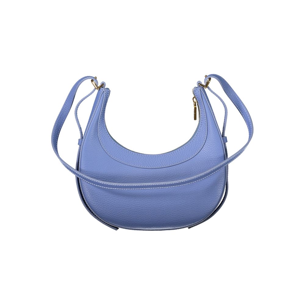 Light Blue Leather Women Handbag