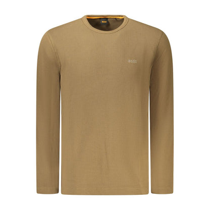 Brown Cotton Men Sweater