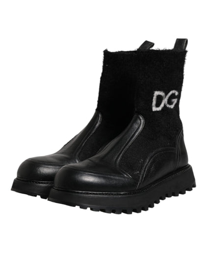 Calcetines Botines DG Logo Caballo Negro