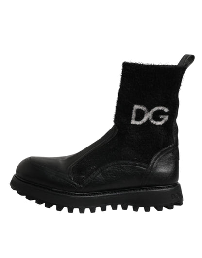 Calcetines Botines DG Logo Caballo Negro