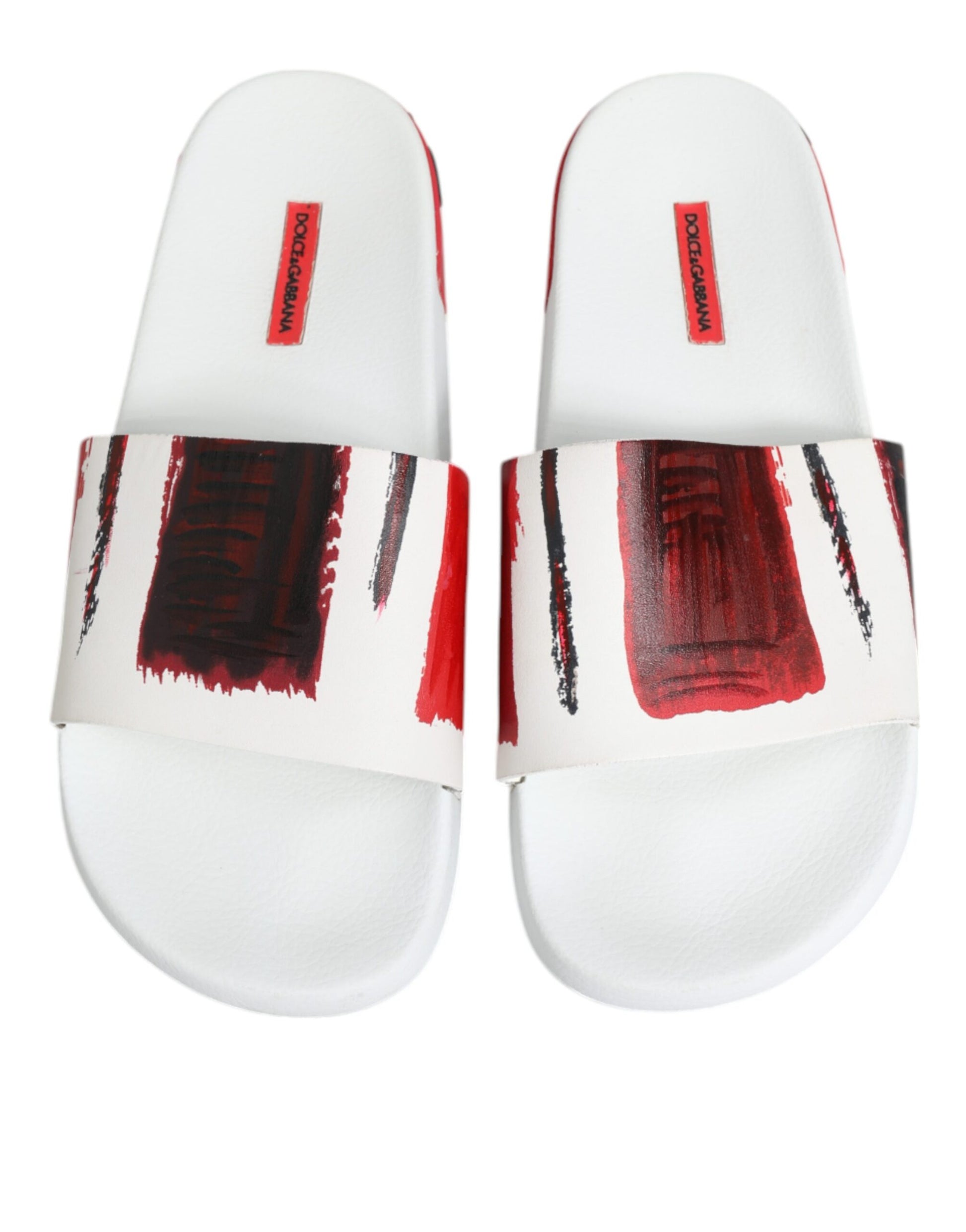 White Leather Slides Sandals Beachwear Shoes