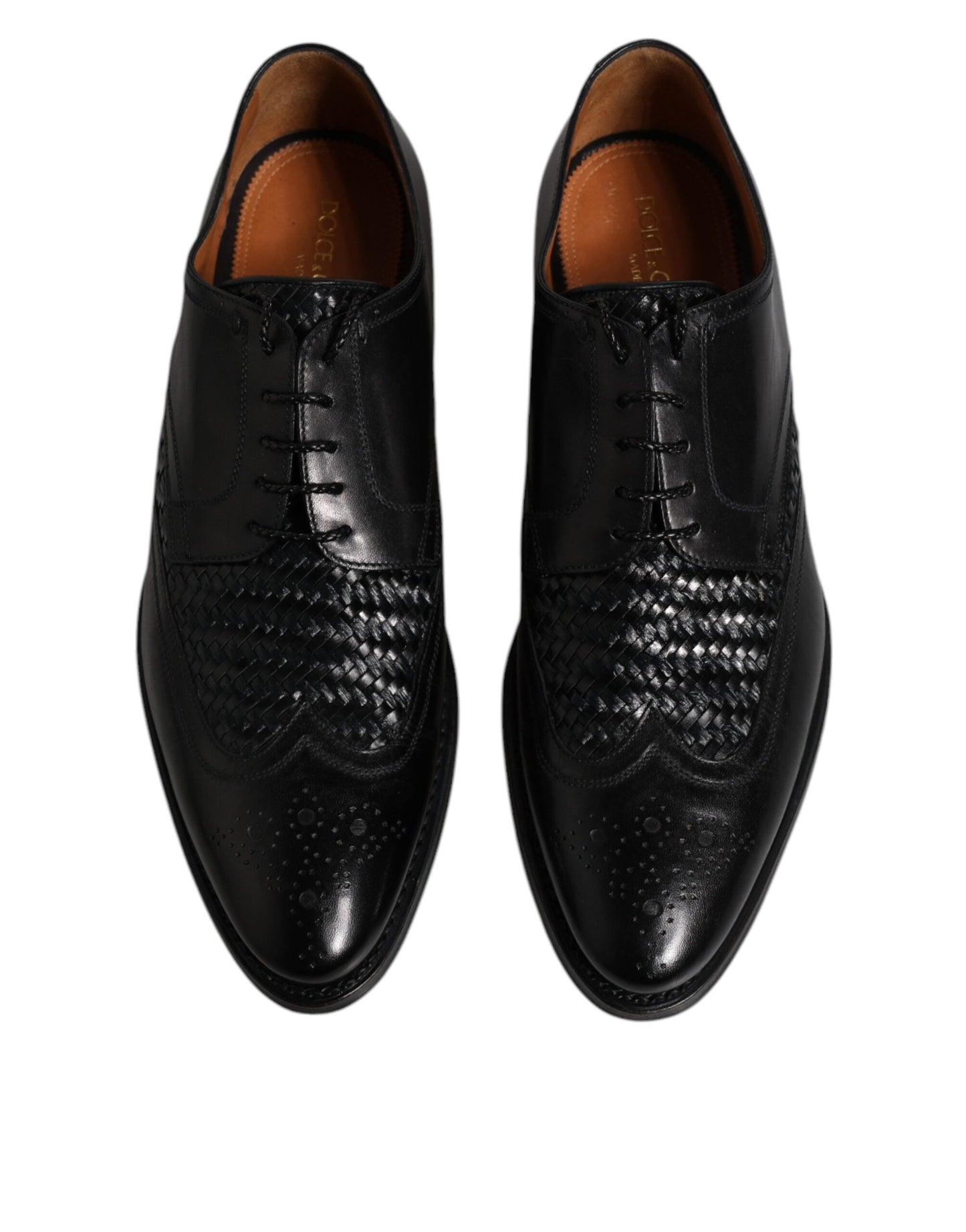 Black Leather Derby Wingtip Lace Up Formal Dress Shoes