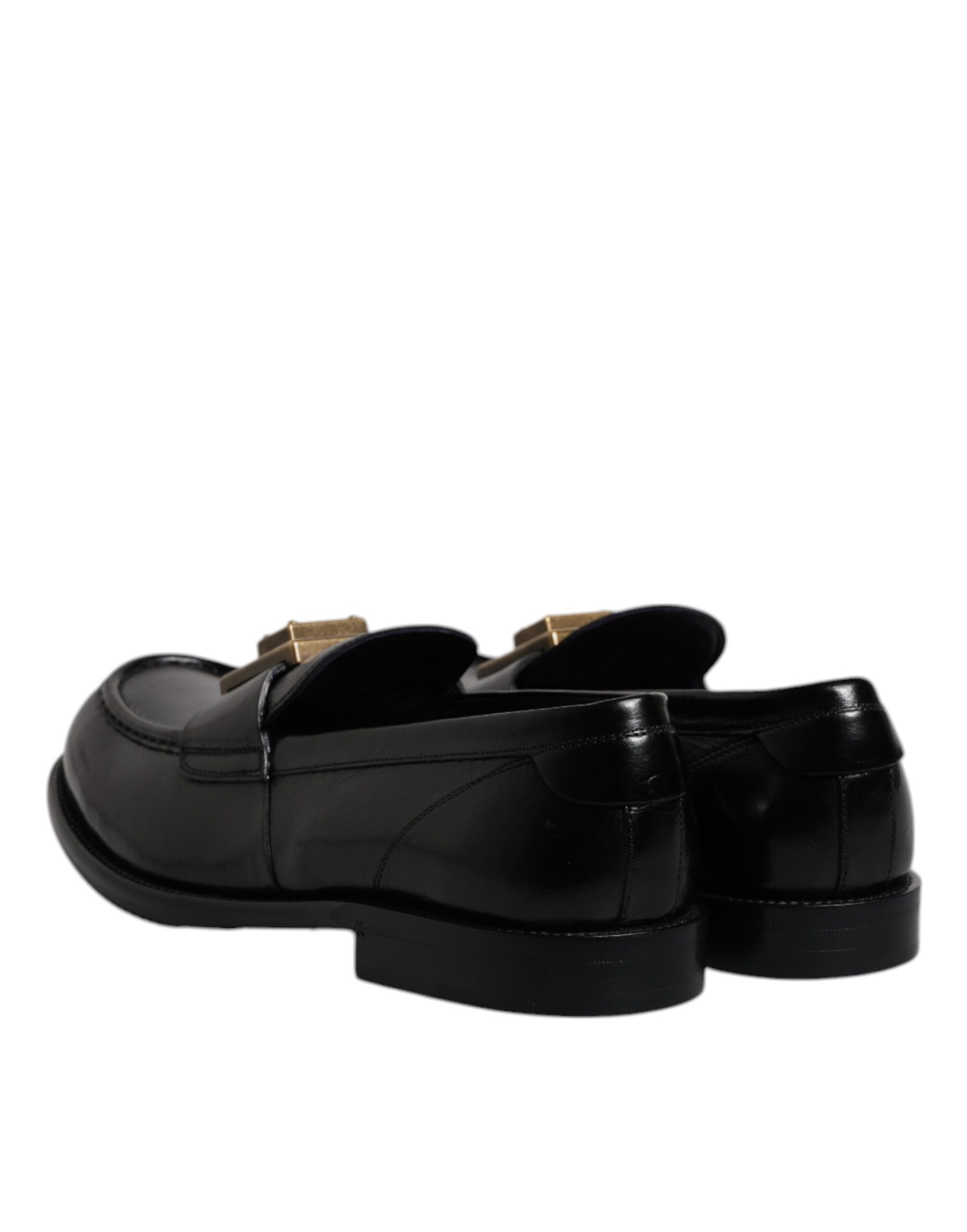 Black Leather Slip On Formal Mocassin Shoes