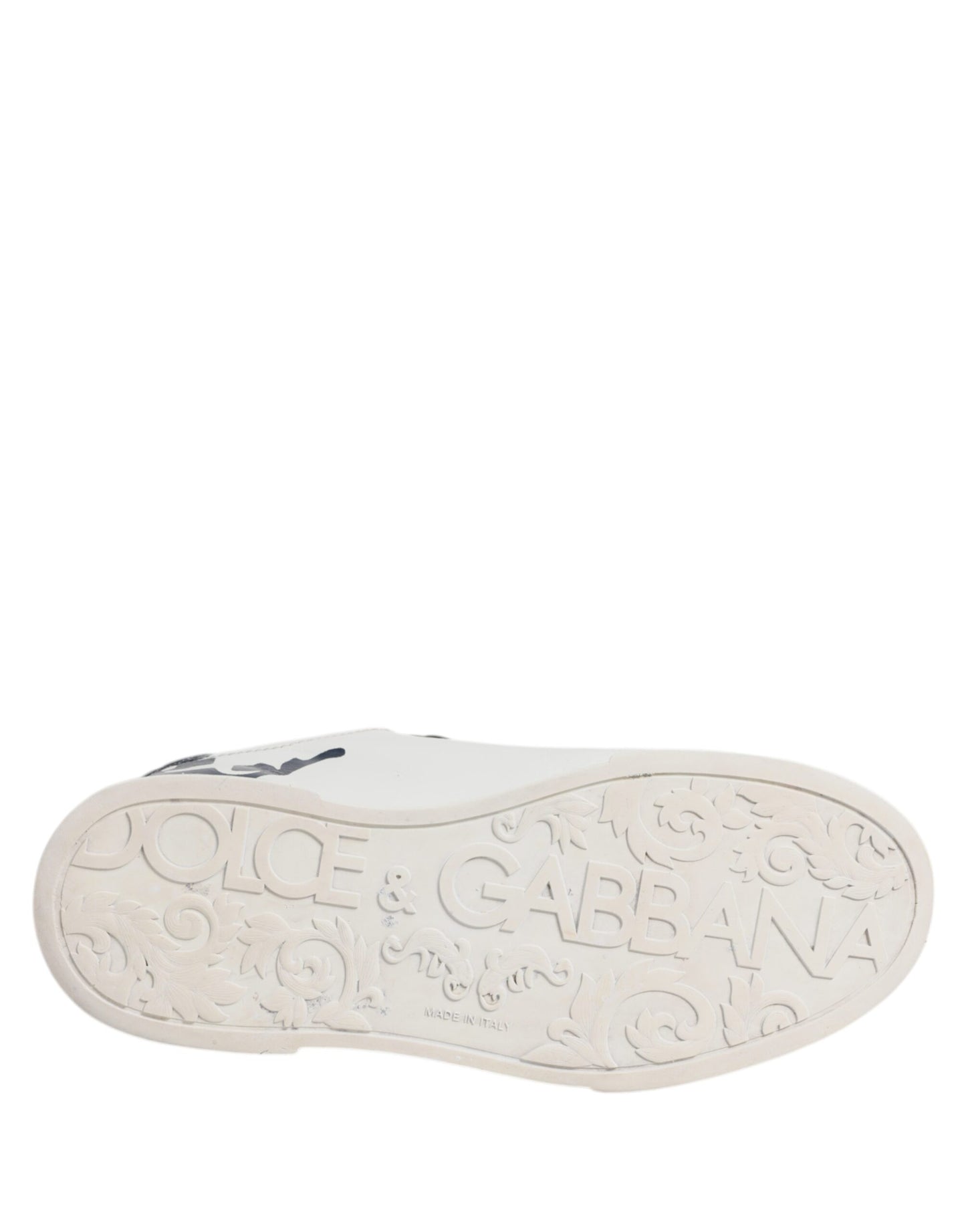 Blanco Azul Cuero Corona Milano Zapatillas