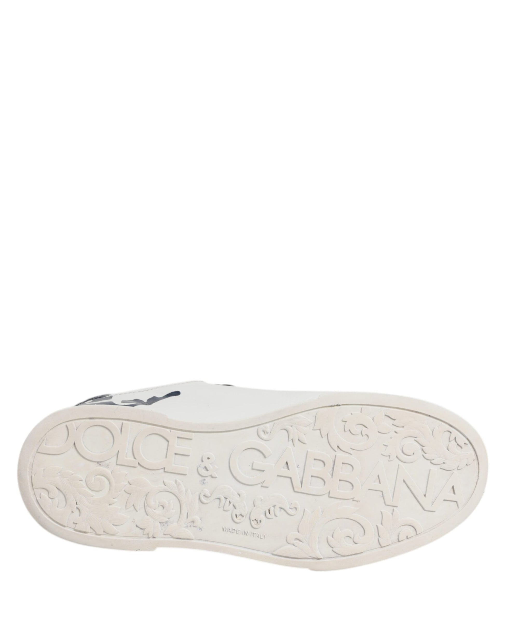 Blanco Azul Cuero Corona Milano Zapatillas