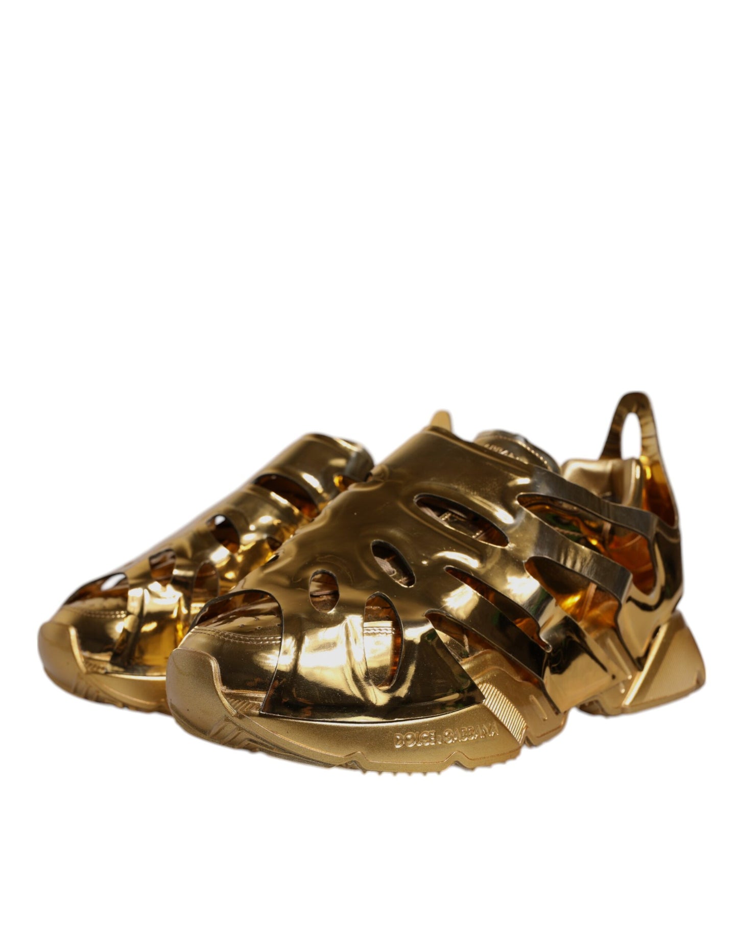 Gold Daymaster Leather Low Top Sneakers Shoes