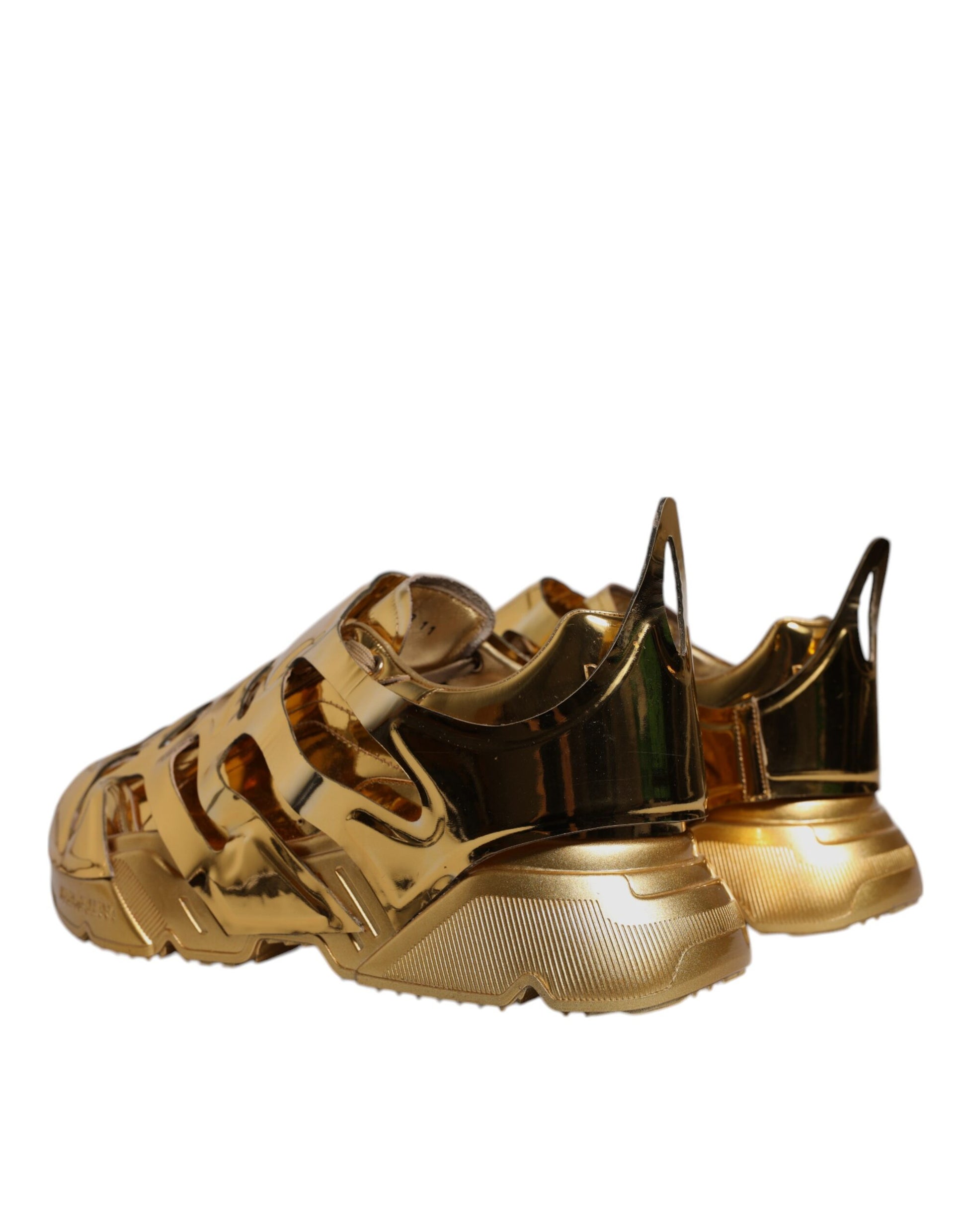 Gold Daymaster Leather Low Top Sneakers Shoes