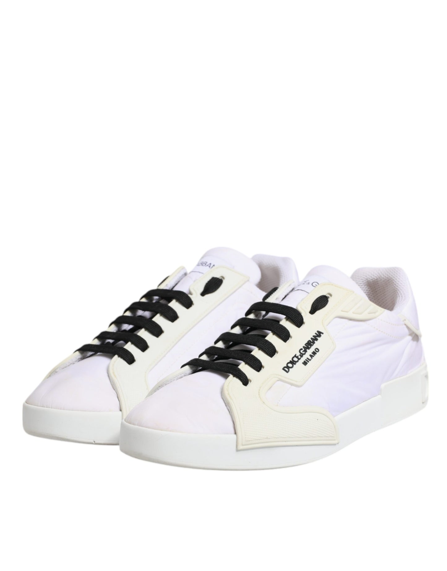 White Portofino Logo Low Top Sneakers Shoes