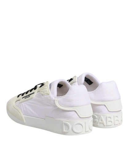 White Portofino Logo Low Top Sneakers Shoes