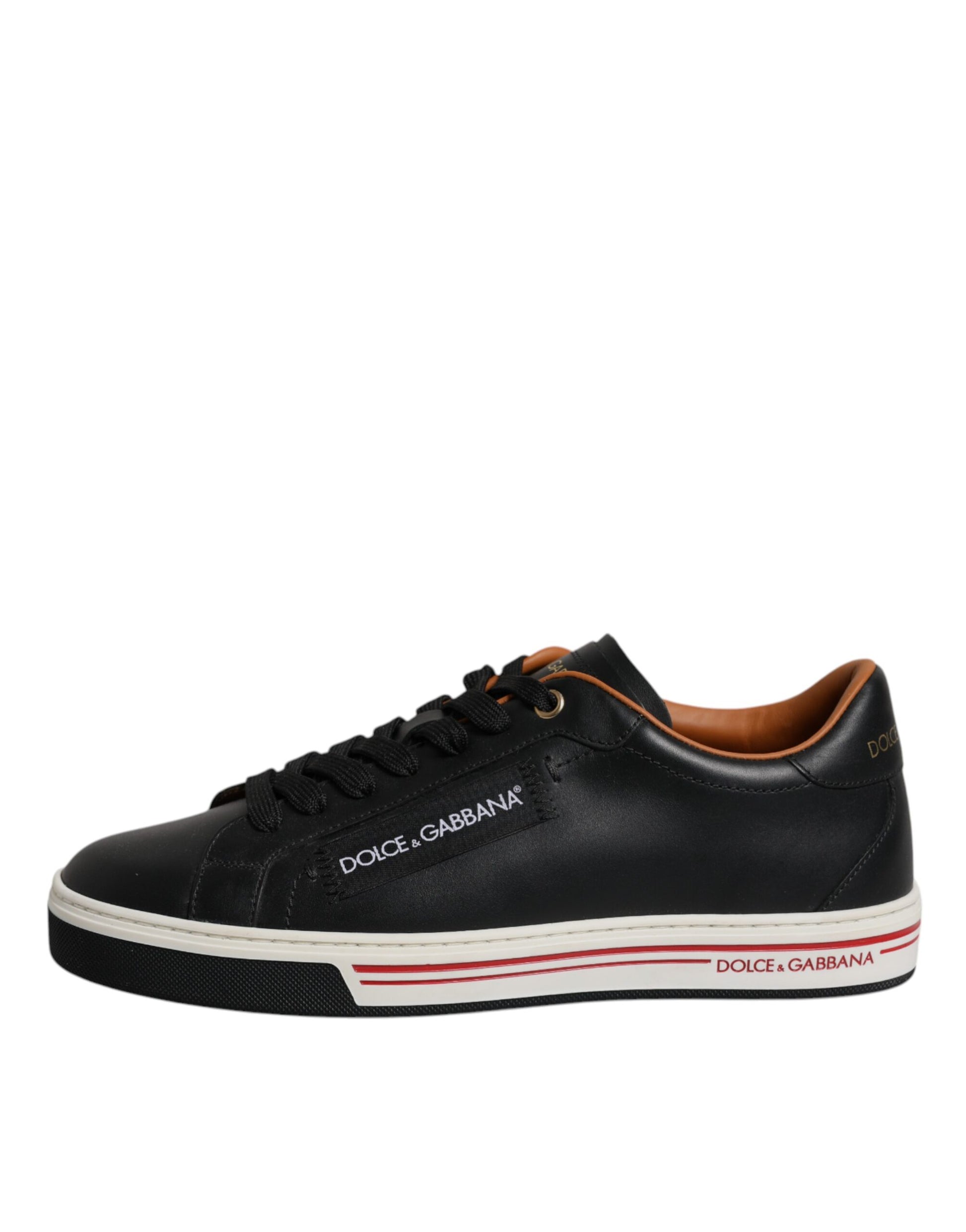 Zapatillas de cuero negro para hombre