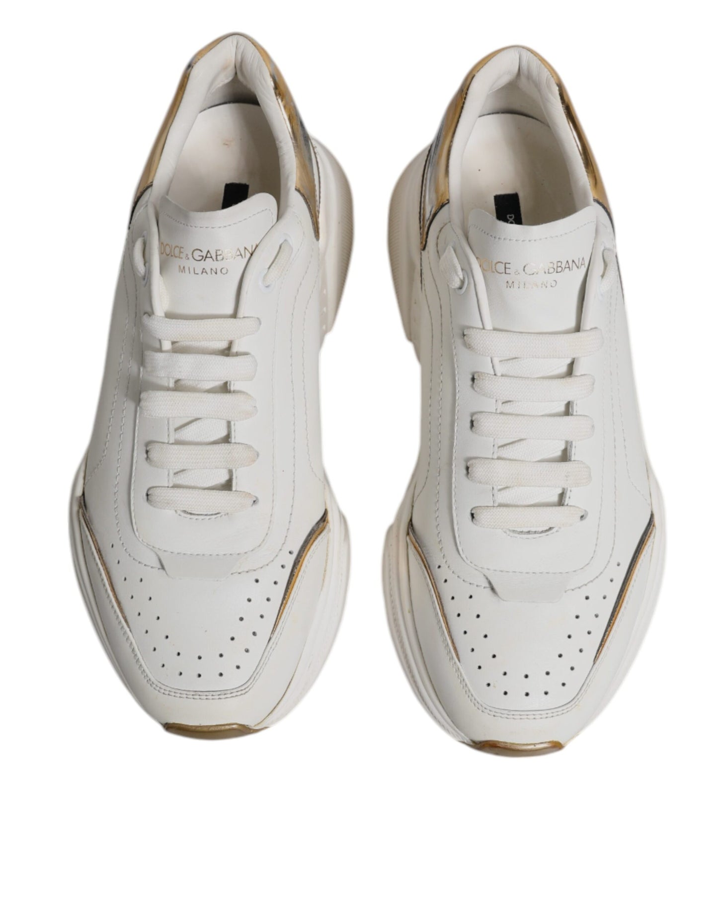 Blanco Oro DAYMASTER Cuero Zapatillas Zapatos