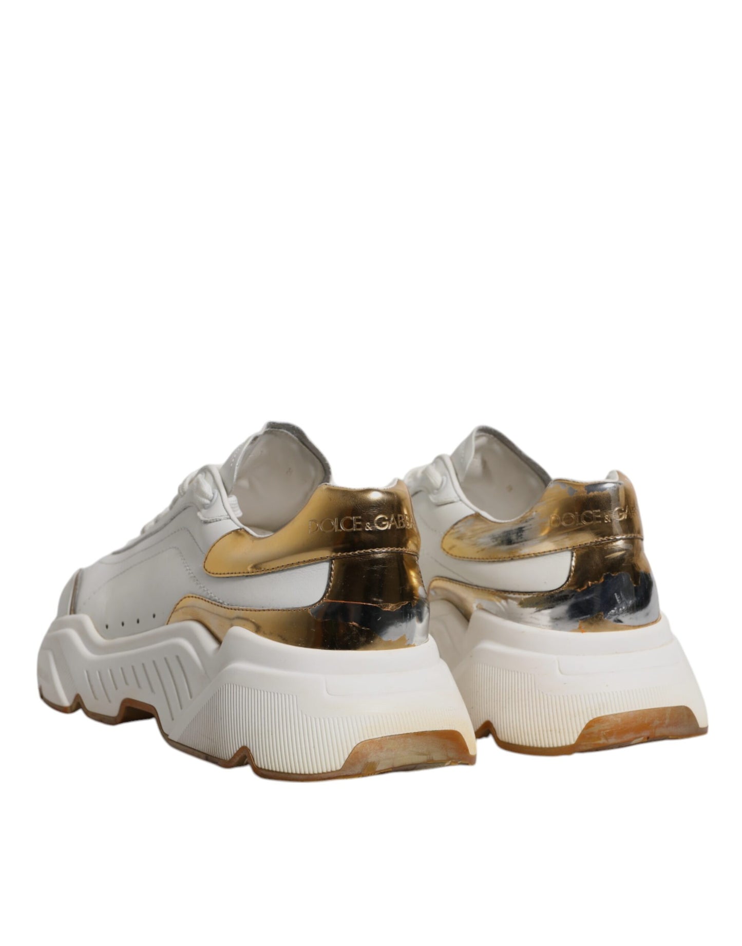 Blanco Oro DAYMASTER Cuero Zapatillas Zapatos