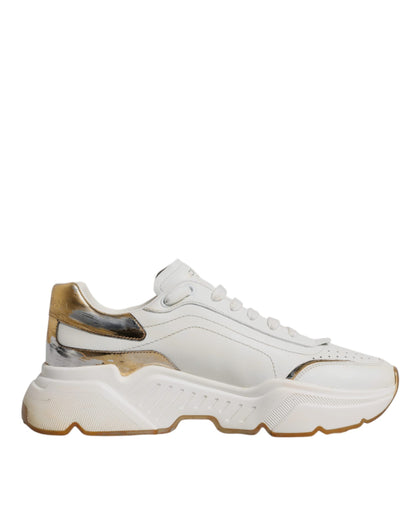 Blanco Oro DAYMASTER Cuero Zapatillas Zapatos