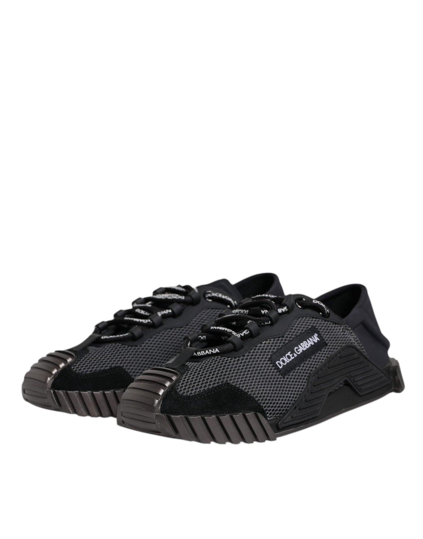 Black Nylon NS1 Low Top Men Sneakers Shoes