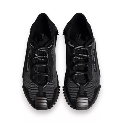 Black Nylon NS1 Low Top Men Sneakers Shoes