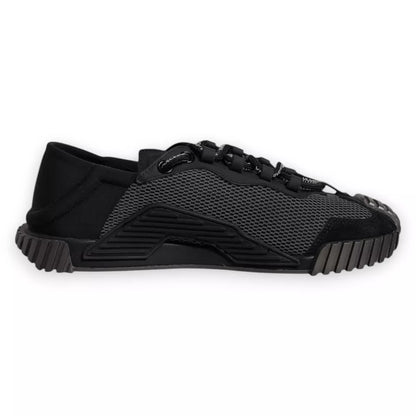 Black Nylon NS1 Low Top Men Sneakers Shoes