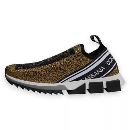 Gold Rhinestones Sorrento Sneakers Shoes