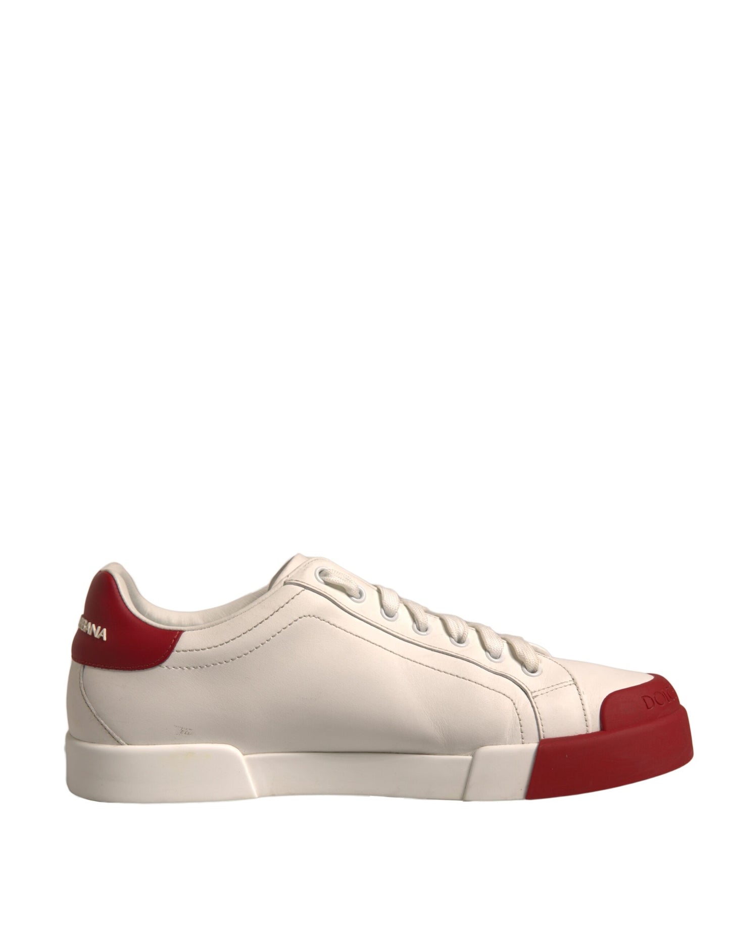 Zapatillas de piel blanca Logo Portofino