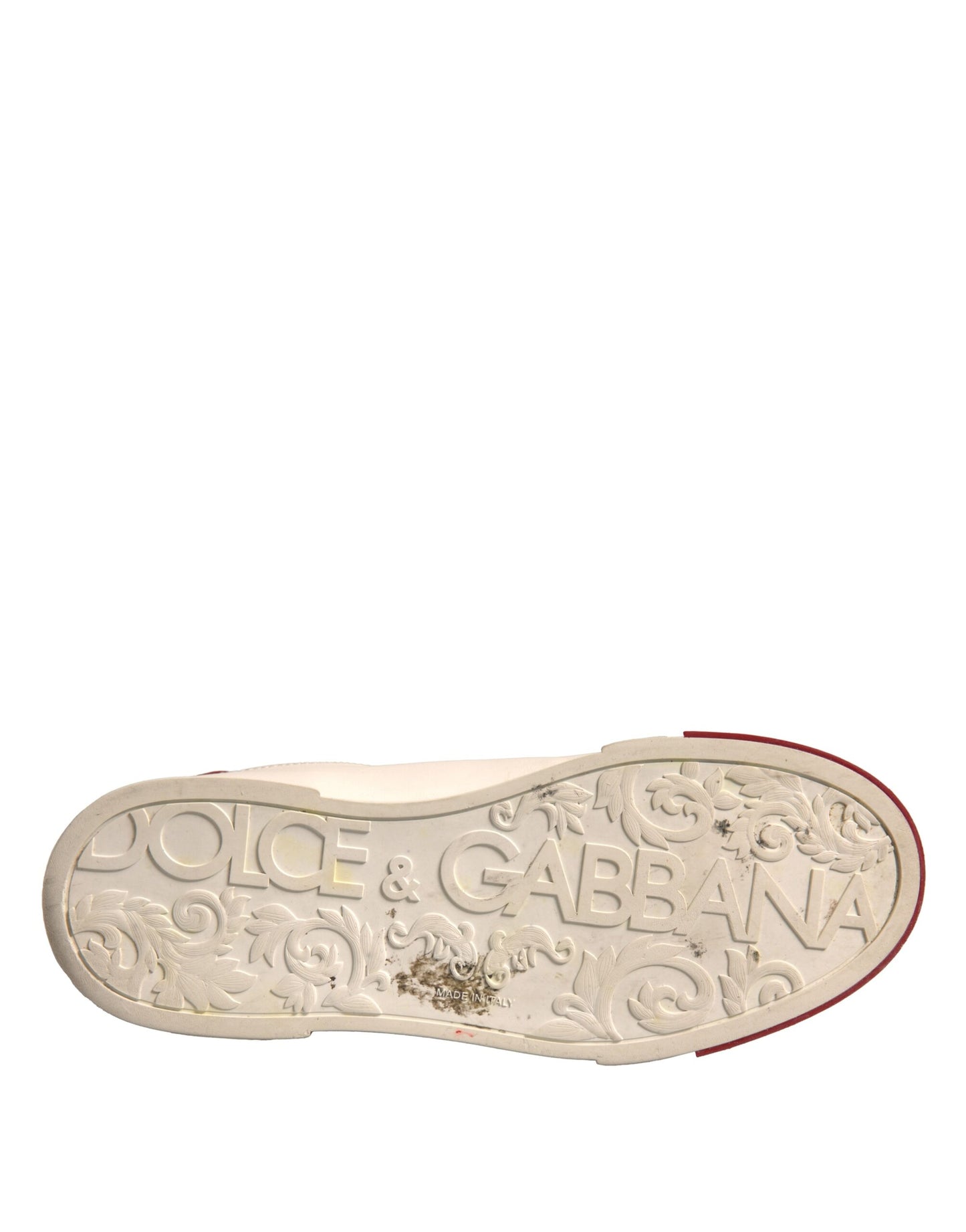 White Leather Logo Portofino Sneakers Shoes