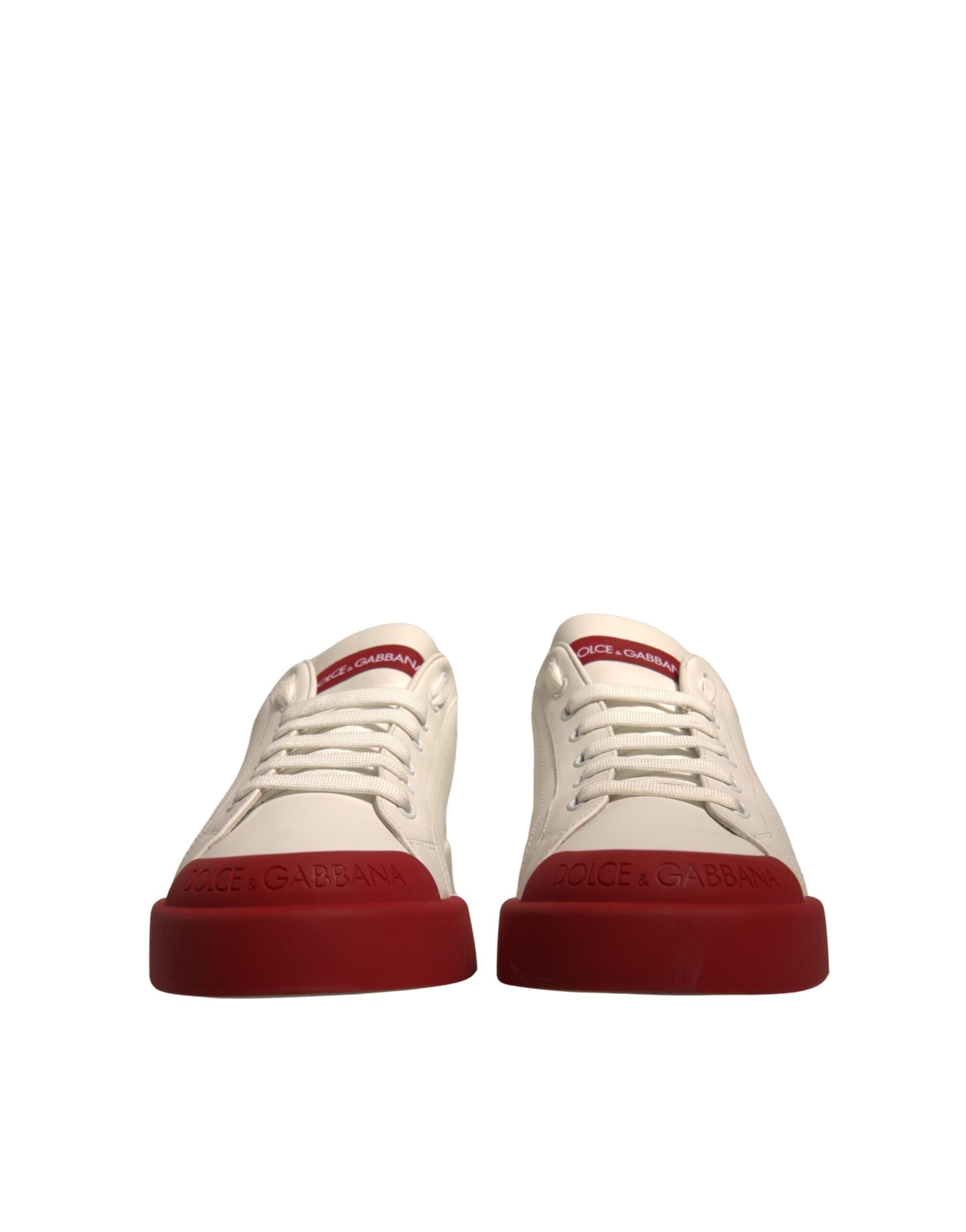 White Leather Logo Portofino Sneakers Shoes