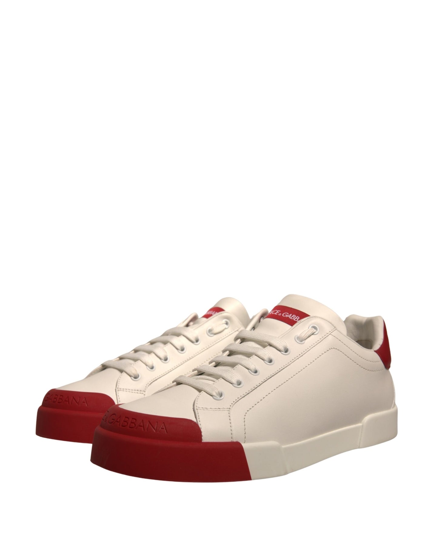 Zapatillas de piel blanca Logo Portofino
