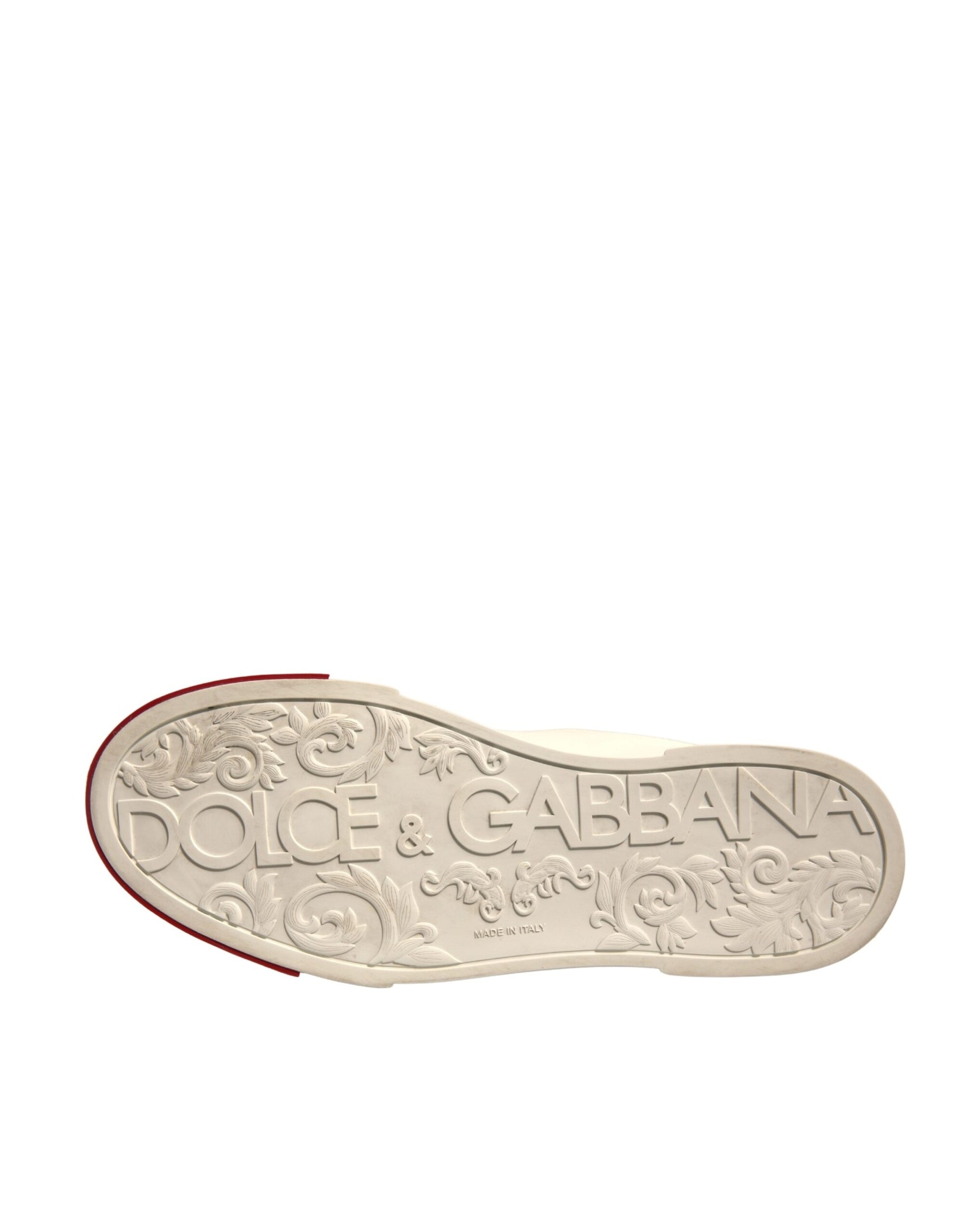 Zapatillas de piel blanca Logo Portofino