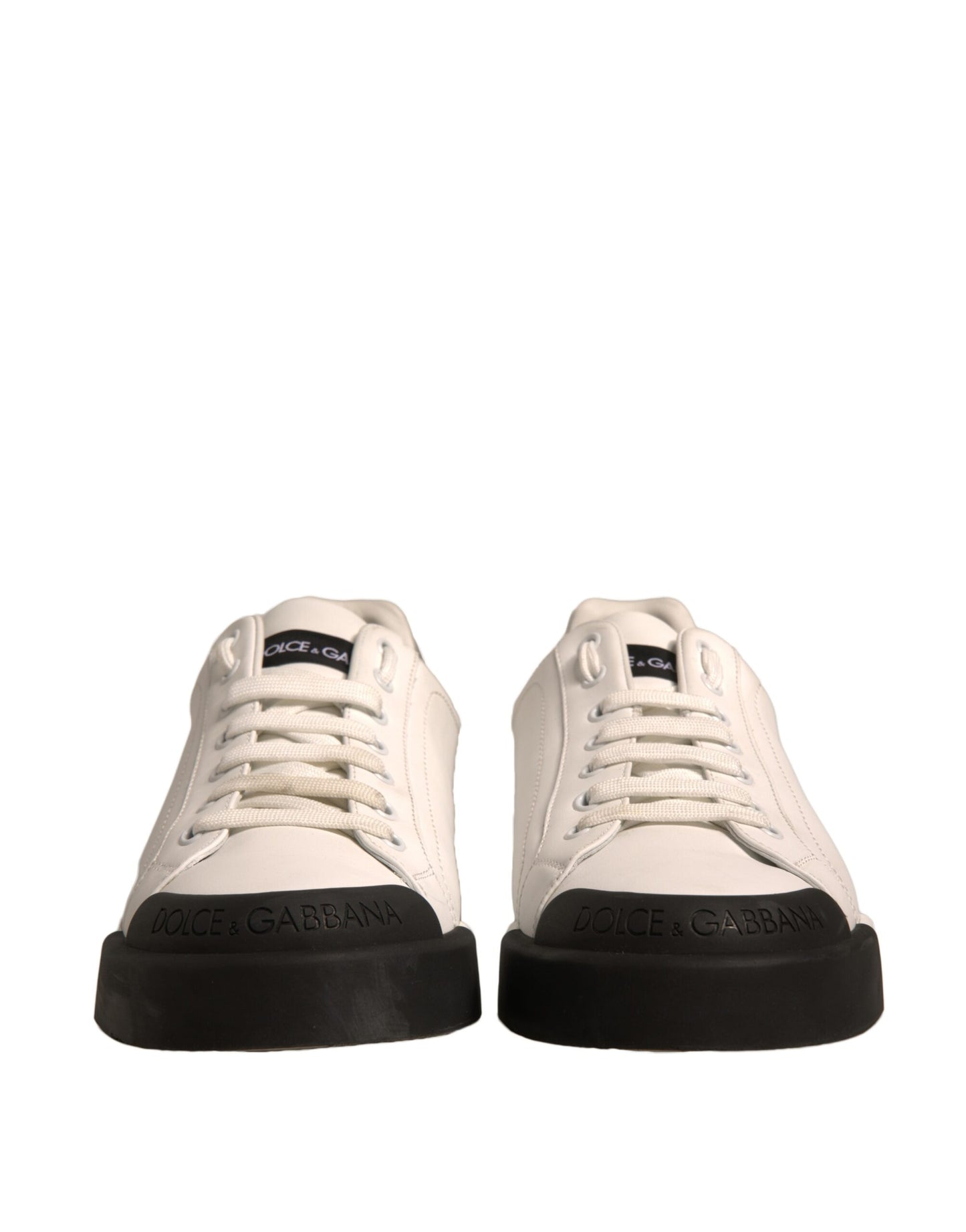 Zapatillas de piel blanca Logo Portofino