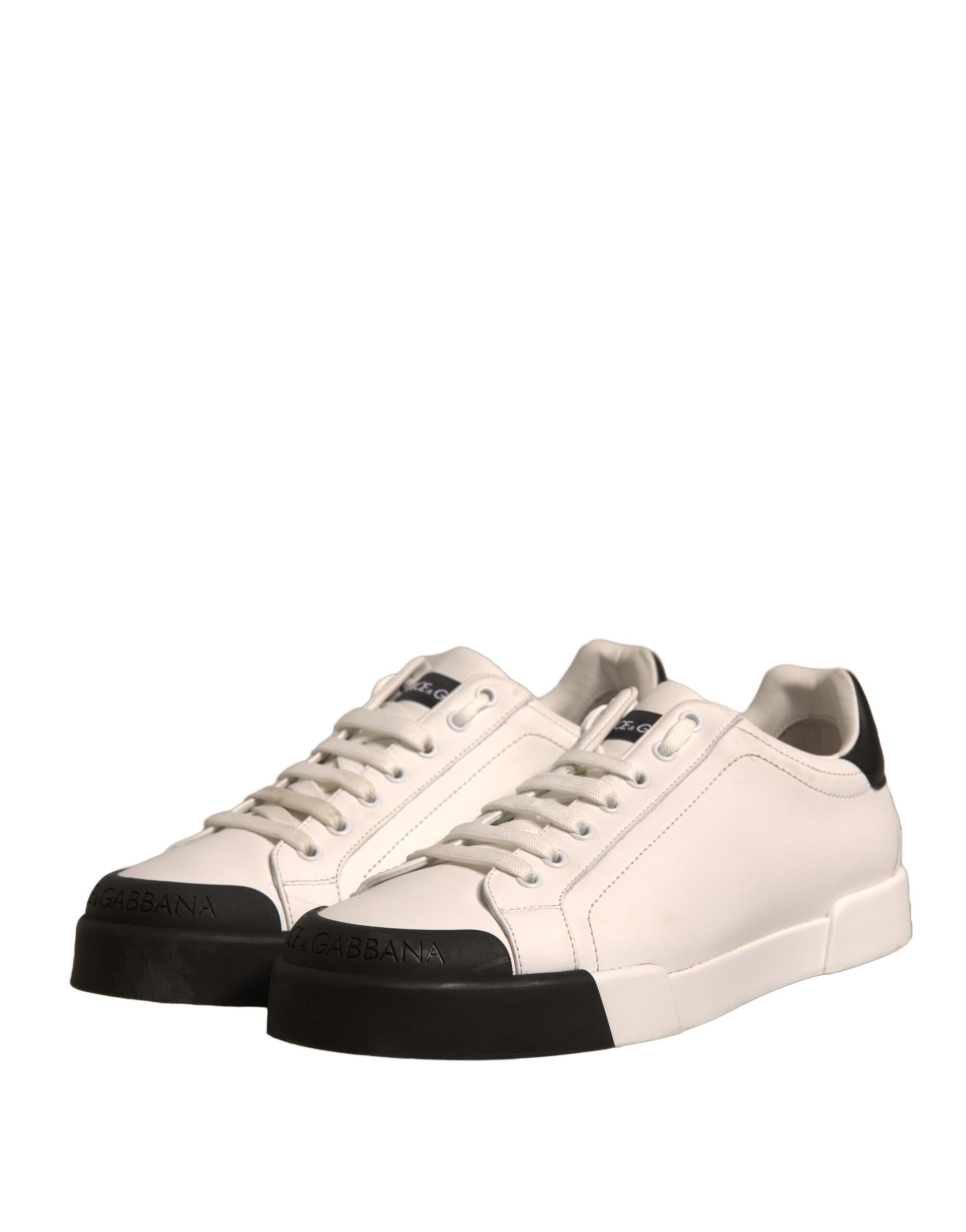 Zapatillas de piel blanca Logo Portofino