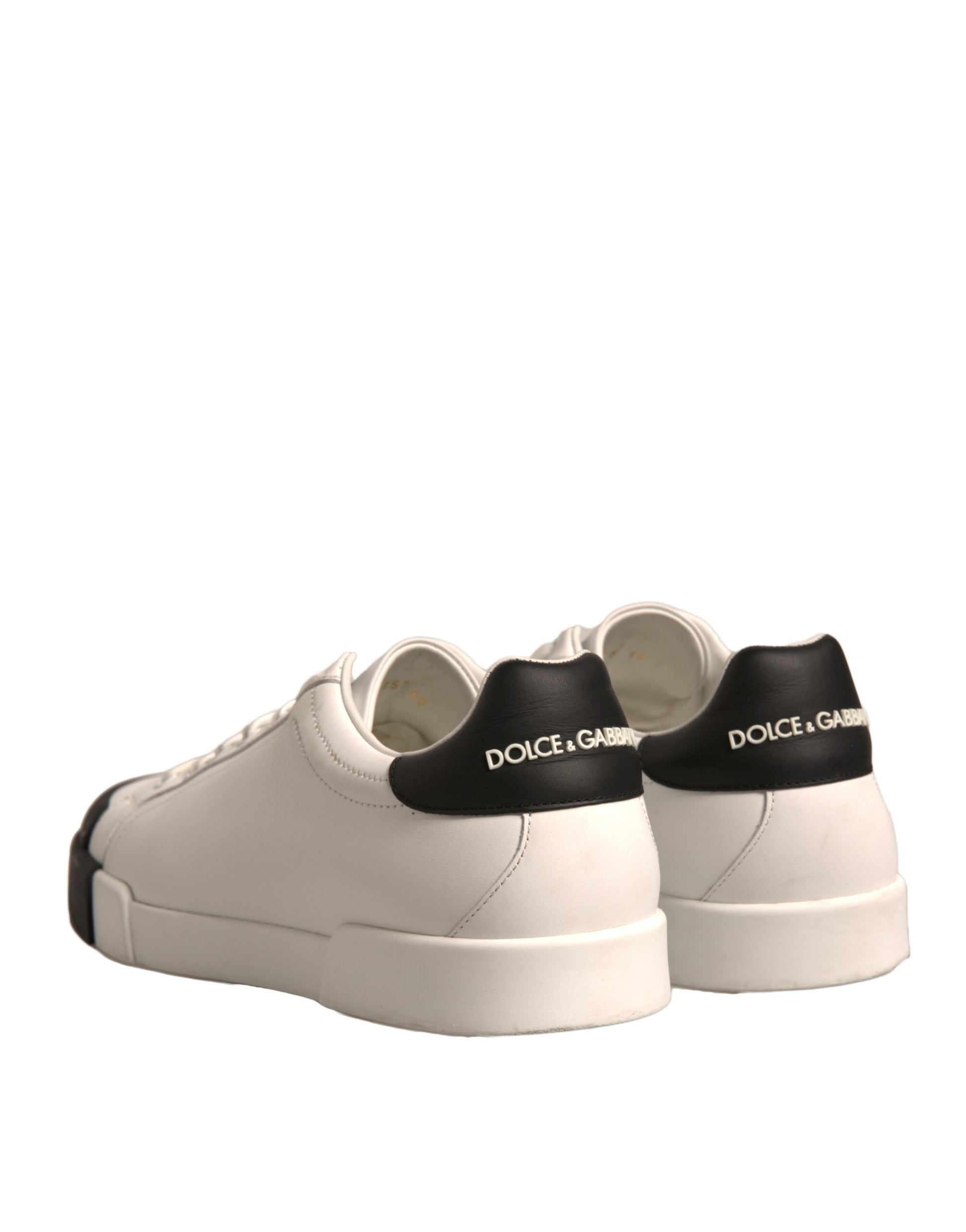 Zapatillas de piel blanca Logo Portofino