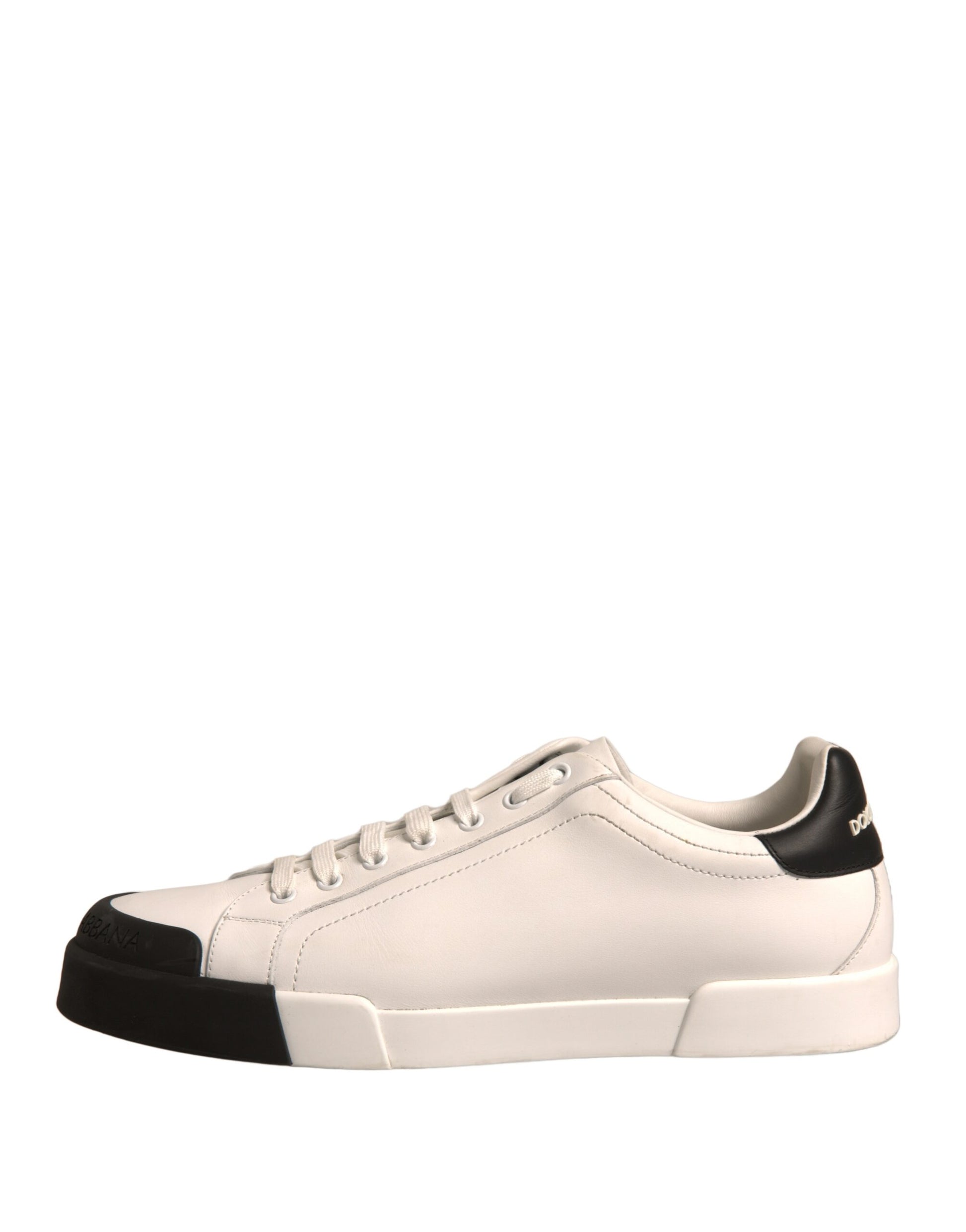 Zapatillas de piel blanca Logo Portofino