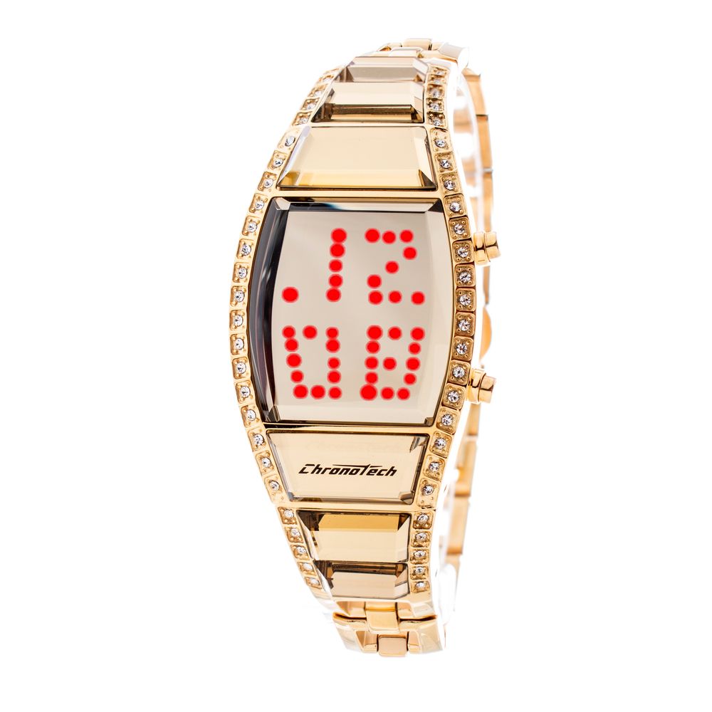 Reloj de acero dorado