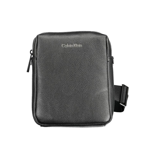 Bolso de hombro para hombre de poliéster negro