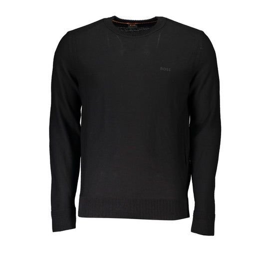 Black Wool Men Sweater