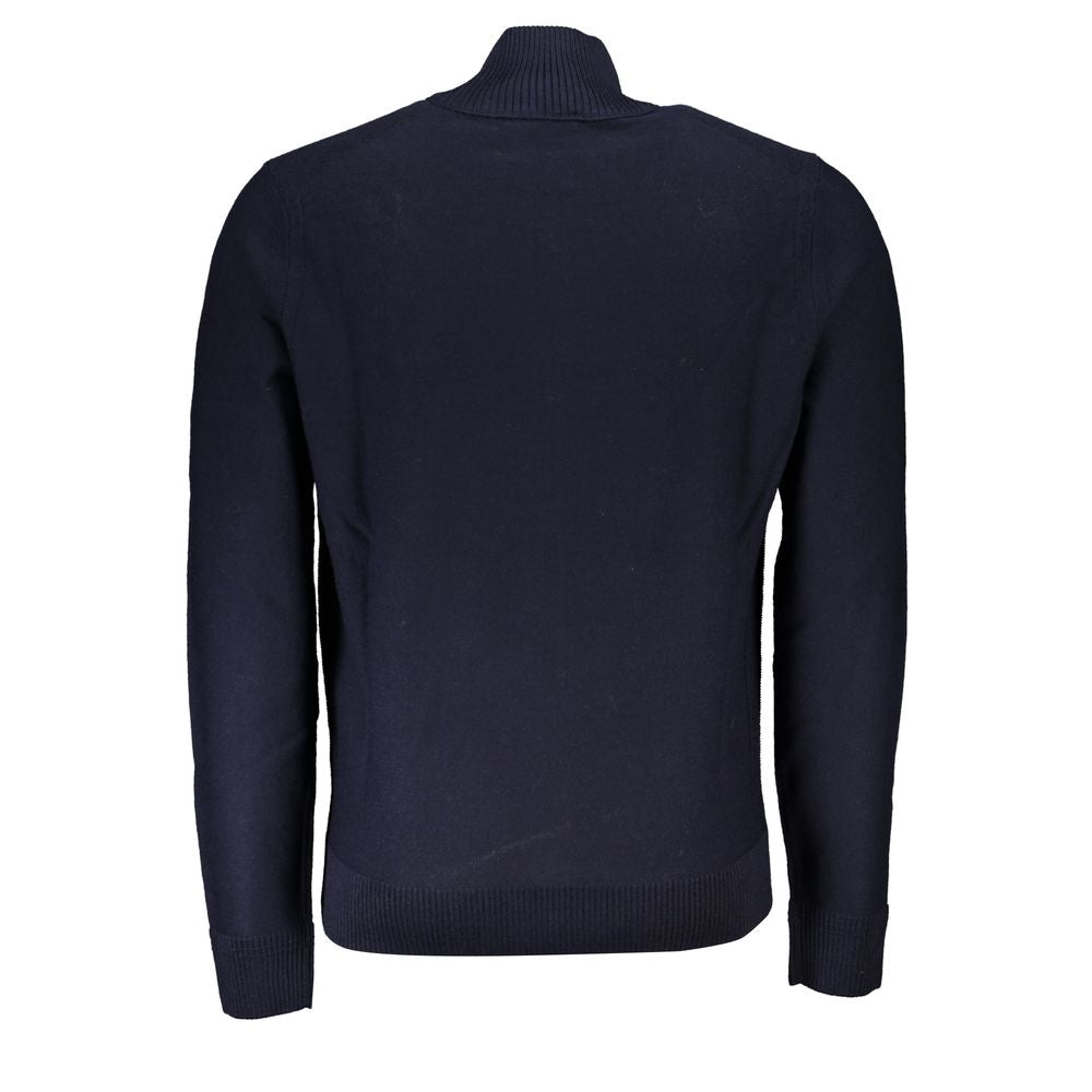 Blue Wool Men Sweater