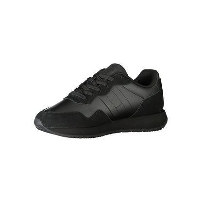 Sneaker de cuero negro para hombre