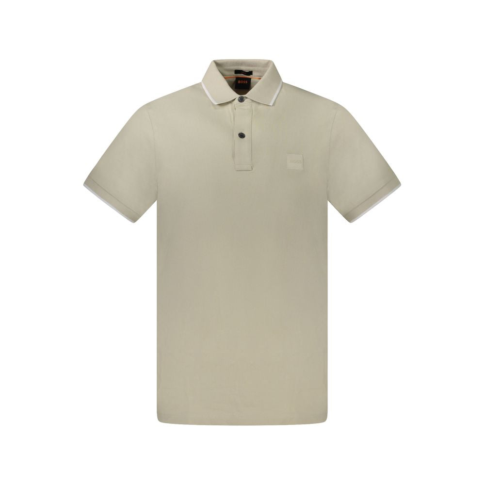 Polo de algodón beige para hombre