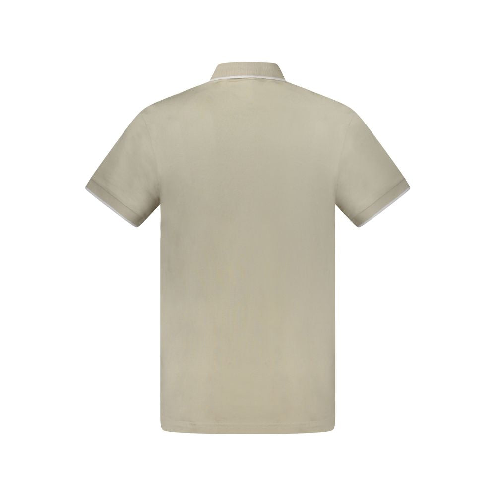 Polo de algodón beige para hombre