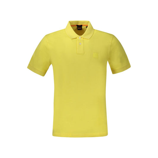 Polo amarillo de algodón para hombre