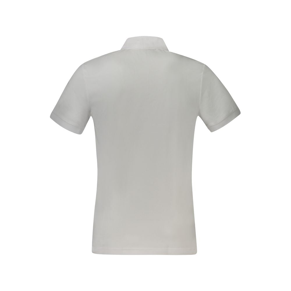 White Cotton Men Polo Shirt