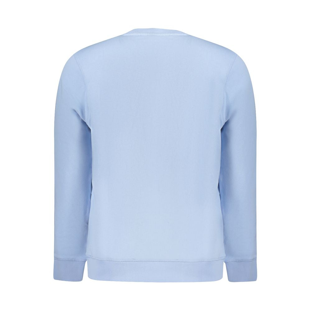 Light Blue Cotton Men Sweater