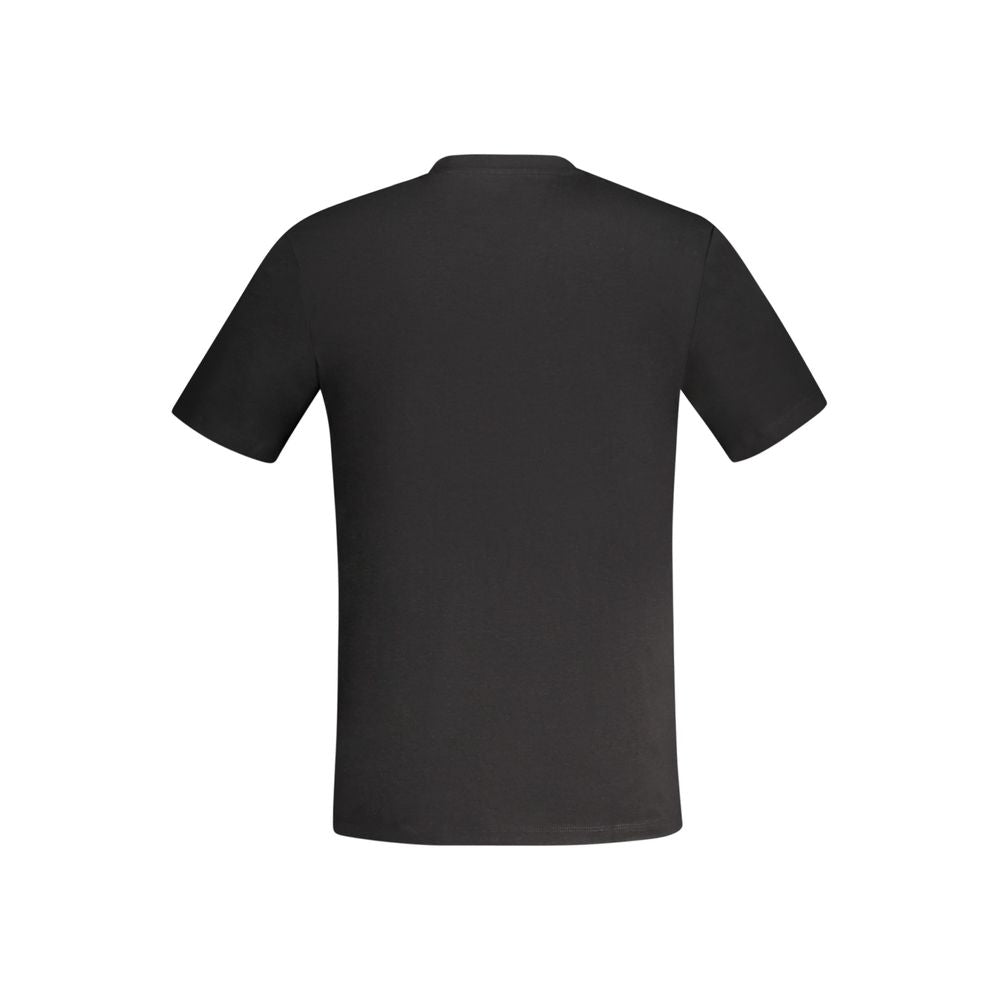 Camiseta negra de algodón para hombre